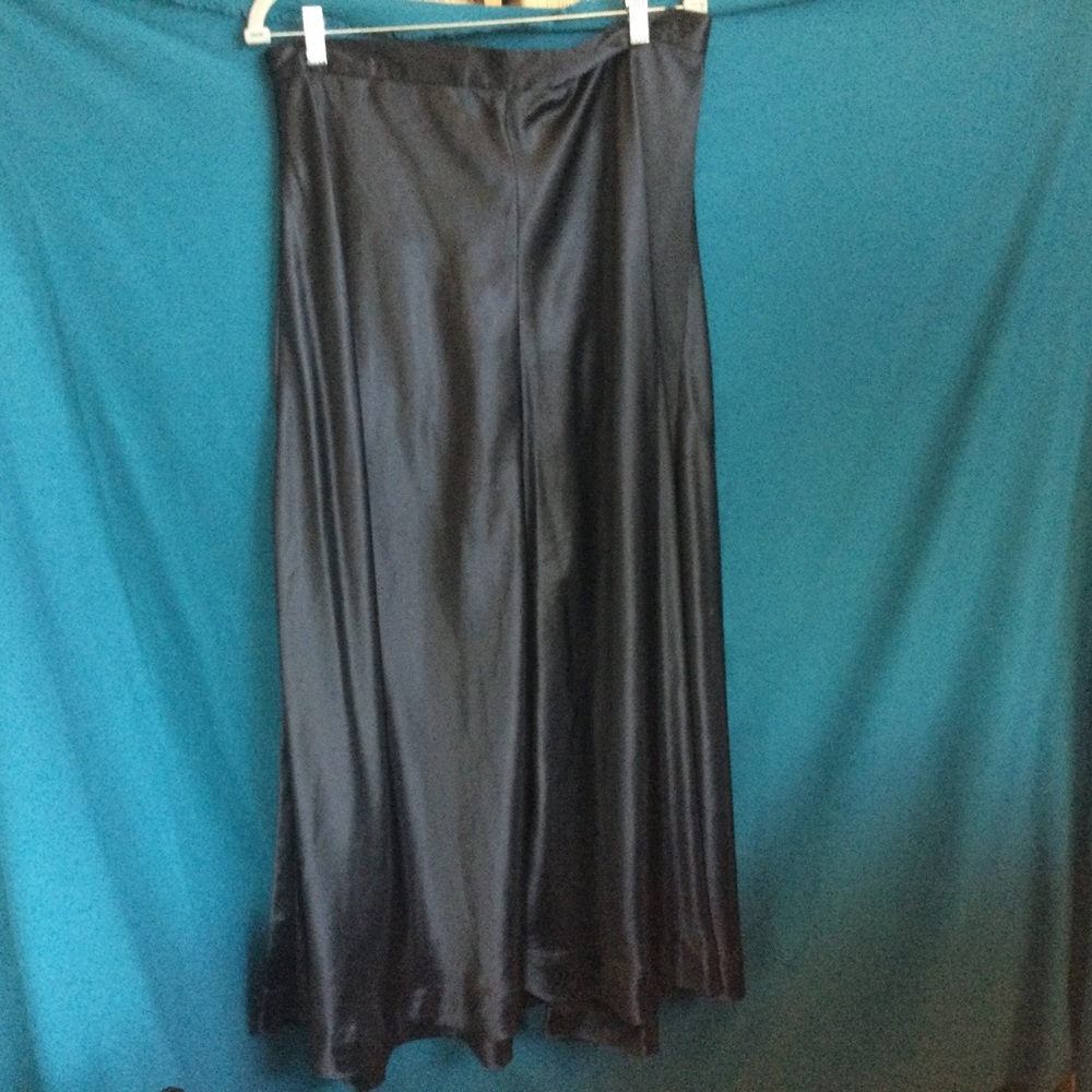 Handsewn Silky Maxi Skirt Satin  34 inch Waist